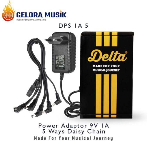 Adaptor Power Supply Delta DPS1A5 9v 1A + 5 Daisy Chain w Noise Filter