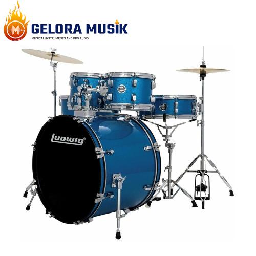 Drum Akustik Ludwig Accent Drive LC16519DIR Custom Blue Foil