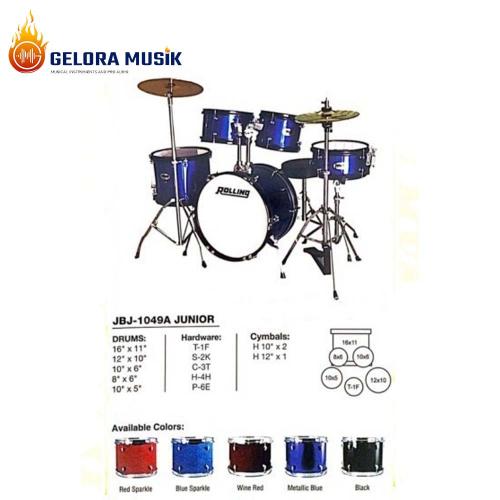 Drum Set Junior Rolling JBJ 1049 A Sparkle RD