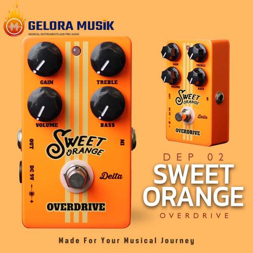 Efek Gitar Delta DEP02 Sweet Orange Overdrive