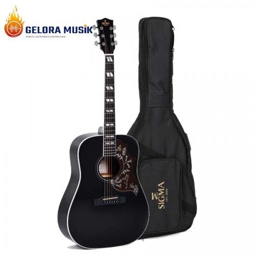 Gitar Akustik Elektrik Sigma DM-SG5-BK Gloss Black W/Bag