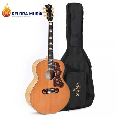 Gitar Akustik Elektrik Sigma GJQA-SG200 AN Grand Jumbo Gloss Natural W/Bag