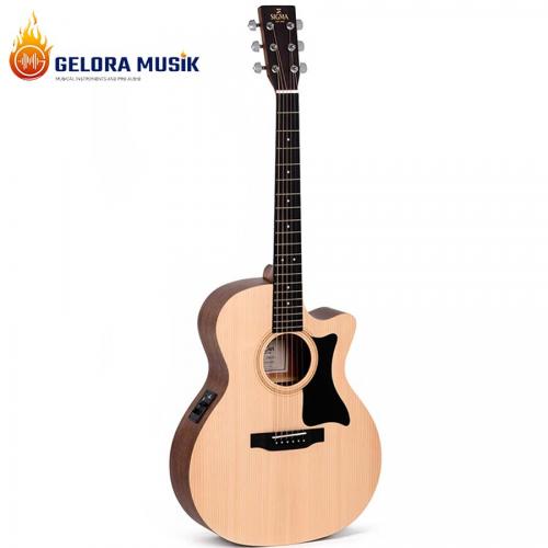 Gitar Akustik Elektrik Sigma GMCE Custom, Grand Nat, Satin W/Bag