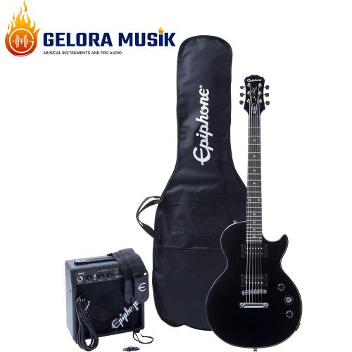 Gitar Elektrik Epiphone Les Paul Player Pack  Ebony PPEG-EGL1EBCH1-EU