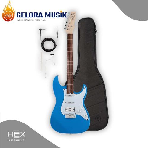 Gitar Elektrik Hex E100 G/LB W/Gigbag