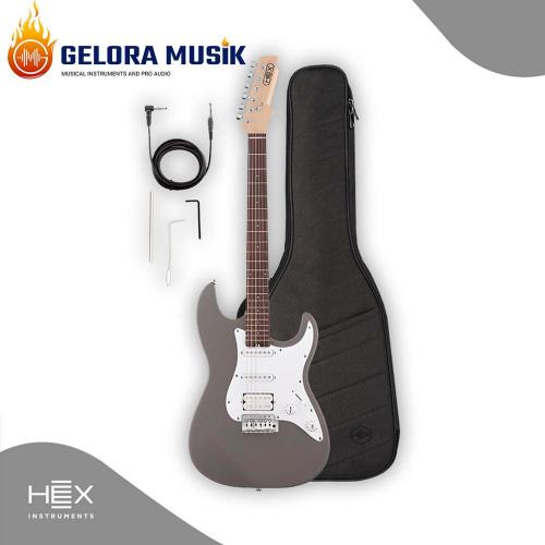 Gitar Elektrik Hex E100 S/AB W/Gigbag