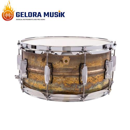 Snare Drum Ludwig Black Beauty Raw Brass LB454R, 5X14